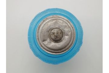 昭和初期　古いキャンディーポット(ガラス瓶、プレスガラス)(R-061815)