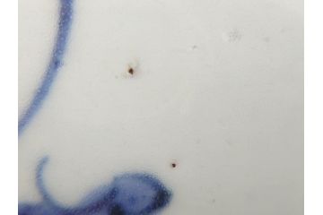 江戸期　古伊万里　大明年製　染付　山水図　9.2寸皿　約28cm　繊細な絵付けが美しい深鉢(九寸二分、和皿、深皿、和食器)(R-061818)
