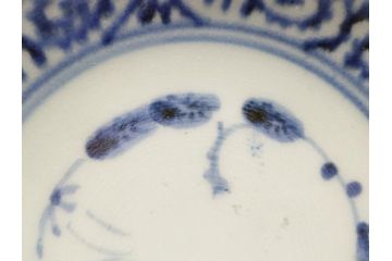 江戸期　古伊万里　染付　蛸唐草文　5寸皿　約15cm　伊万里焼の伝統美が詰まった皿3枚セット(五寸、和皿、小皿、小鉢、和食器)(R-061820)