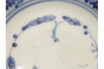 江戸期　古伊万里　染付　蛸唐草文　5寸皿　約15cm　伊万里焼の伝統美が詰まった皿3枚セット(五寸、和皿、小皿、小鉢、和食器)(R-061820)