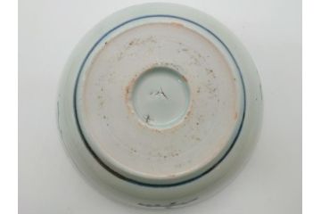 江戸期　古伊万里　染付　蛸唐草文　5寸皿　約15cm　伊万里焼の伝統美が詰まった皿3枚セット(五寸、和皿、小皿、小鉢、和食器)(R-061820)