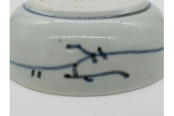 江戸期　古伊万里　染付　蛸唐草文　5寸皿　約15cm　伊万里焼の伝統美が詰まった皿3枚セット(五寸、和皿、小皿、小鉢、和食器)(R-061820)