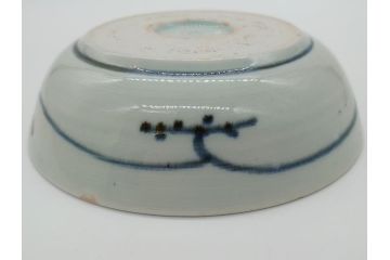江戸期　古伊万里　染付　蛸唐草文　5寸皿　約15cm　伊万里焼の伝統美が詰まった皿3枚セット(五寸、和皿、小皿、小鉢、和食器)(R-061820)