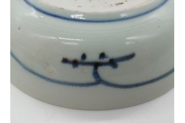 江戸期　古伊万里　染付　蛸唐草文　5寸皿　約15cm　伊万里焼の伝統美が詰まった皿2枚セット(五寸、和皿、小皿、小鉢、和食器)(R-061822)