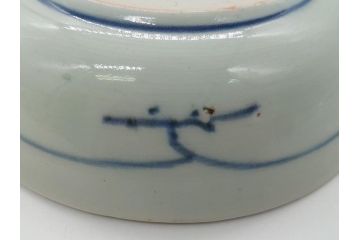 江戸期　古伊万里　染付　蛸唐草文　5寸皿　約15cm　伊万里焼の伝統美が詰まった皿2枚セット(五寸、和皿、小皿、小鉢、和食器)(R-061822)
