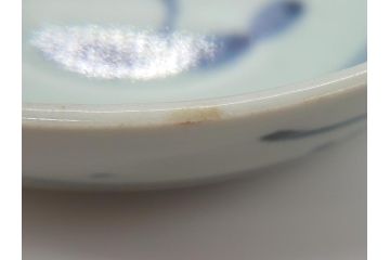 江戸期　古伊万里　染付　蛸唐草文　5寸皿　約15cm　伊万里焼の伝統美が詰まった皿2枚セット(五寸、和皿、小皿、小鉢、和食器)(R-061822)