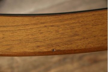 イギリスビンテージ　北欧家具　G-PLAN(ジープラン)　脚のデザインが目を引くオーバル型のガラストップコーヒーテーブル(センターテーブル、ローテーブル、リビングテーブル、ヴィンテージ)( R-061837)