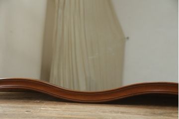 中古　DREXEL HERITAGE(ドレクセルヘリテイジ)　Touraine(ツーレイン)　マホガニー材　凝ったつくりのウォールミラー(壁掛け鏡)(R-061838)