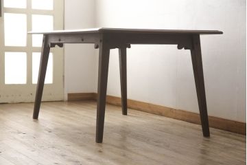中古　美品　永田良介商店　神戸洋家具　四人掛け　和洋どちらの空間にもおすすめのダイニングテーブル(ワークデスク、在宅ワーク、在宅用、作業台、4人掛け、4P)(R-061839)