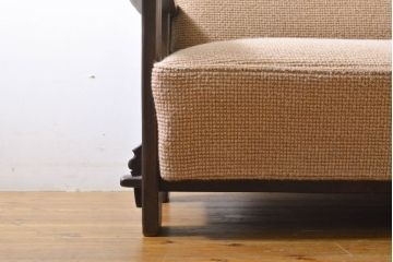 中古　神戸洋家具　永田良介商店　くつろぎの空間を演出する3人掛けソファ(三人掛け、3P、トリプルソファ)(R-061840)