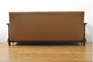 中古　神戸洋家具　永田良介商店　くつろぎの空間を演出する3人掛けソファ(三人掛け、3P、トリプルソファ)(R-061840)