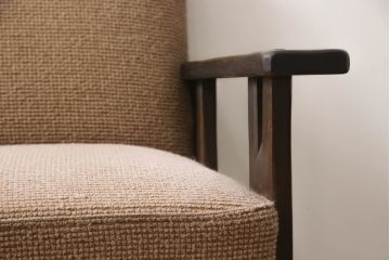 中古　神戸洋家具　永田良介商店　くつろぎの空間を演出する1人掛けソファ(一人掛け、アームチェア、1P)(R-061842)