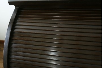 和製アンティーク　ナラ材　レトロな雰囲気たっぷりのロールトップデスク　(R-061845)