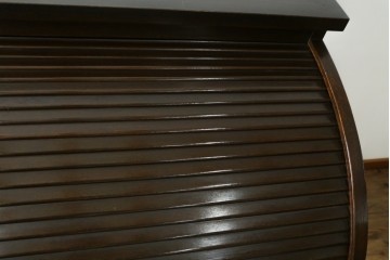 和製アンティーク　ナラ材　レトロな雰囲気たっぷりのロールトップデスク　(R-061845)
