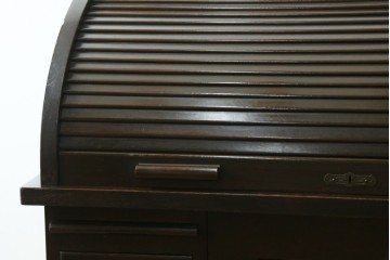 和製アンティーク　ナラ材　レトロな雰囲気たっぷりのロールトップデスク　(R-061845)