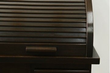 和製アンティーク　ナラ材　レトロな雰囲気たっぷりのロールトップデスク　(R-061845)