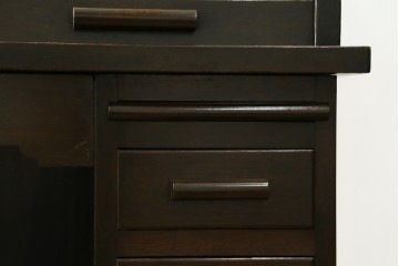 和製アンティーク　ナラ材　レトロな雰囲気たっぷりのロールトップデスク　(R-061845)