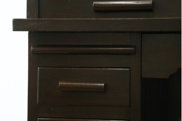 和製アンティーク　ナラ材　レトロな雰囲気たっぷりのロールトップデスク　(R-061845)