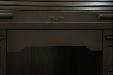 和製アンティーク　ナラ材　レトロな雰囲気たっぷりのロールトップデスク　(R-061845)
