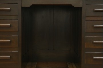 和製アンティーク　ナラ材　レトロな雰囲気たっぷりのロールトップデスク　(R-061845)