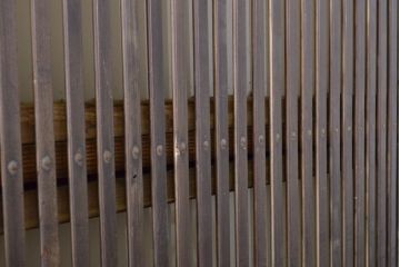 和製アンティーク　すりガラス　和モダンな空間づくりにおすすめの裏ガラス格子戸4枚セット(引き戸、ガラス帯戸、建具)(R-061846)