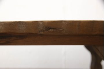 中古　軽井沢彫り　繊細な桜の彫刻が目を惹く花台(飾り台、ローテーブル、ミニテーブル)(R-061848)