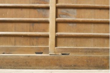 和製アンティーク　希少サイズ　大正昭和初期　京都産　檜(ヒノキ)材　欅(ケヤキ)材　職人が細部まで凝って製作した上質な五尺水屋箪笥サイドボード(食器棚、収納棚、飾り棚、時代箪笥、キャビネット)(R-061853)