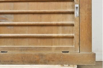 和製アンティーク　希少サイズ　大正昭和初期　京都産　檜(ヒノキ)材　欅(ケヤキ)材　職人が細部まで凝って製作した上質な五尺水屋箪笥サイドボード(食器棚、収納棚、飾り棚、時代箪笥、キャビネット)(R-061853)