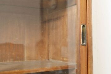 和製アンティーク　昭和初期　小振りなサイズが嬉しい!レトロな収納棚(食器棚、飾り棚、引き出し、キャビネット、ガラス戸棚)(R-061854)