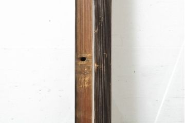 アンティーク建具　ゆらゆらガラス　昭和レトロな雰囲気漂うガラス戸2枚(引き戸、格子戸)(R-061858)