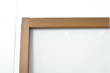 アンティーク建具　ゆらゆらガラス　昭和レトロな雰囲気漂うガラス戸2枚(引き戸、格子戸)(R-061859)