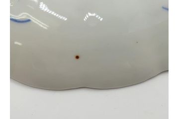 幕末期　古伊万里　金彩　色絵　花瓶文　7寸　約21cm　目にも鮮やかな色調の大皿2枚セット(花盆文、菊花型、輪花型、変形皿、和食器、和皿、七寸)(R-061872)