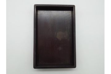中国　古玩　唐木　紫檀　木製　象嵌　使い込むほどに深みが増してくる紫檀の硯箱(小箱、小物入れ、木箱)(R-061875)