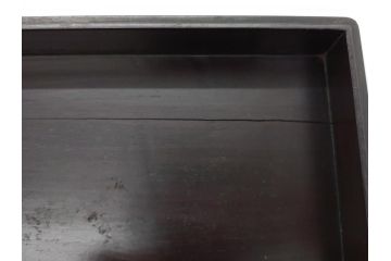 中国　古玩　唐木　紫檀　木製　象嵌　使い込むほどに深みが増してくる紫檀の硯箱(小箱、小物入れ、木箱)(R-061875)