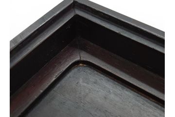 中国　古玩　唐木　紫檀　木製　象嵌　使い込むほどに深みが増してくる紫檀の硯箱(小箱、小物入れ、木箱)(R-061875)