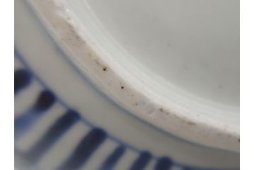 江戸期　古伊万里　銚子　染付　蛸唐草　存在感のある蛸唐草と花絵付けが印象的な急須(水注、茶道具)(R-061877)