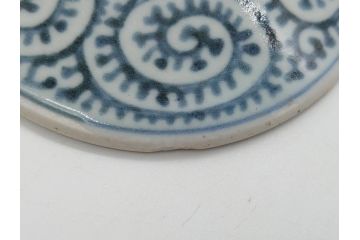 江戸期　古伊万里　銚子　染付　蛸唐草　存在感のある蛸唐草と花絵が印象的な急須(水注、茶道具)(R-061878)