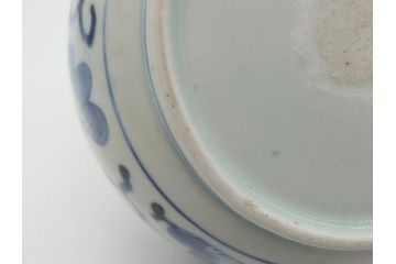 江戸期　古伊万里　銚子　染付　蛸唐草　存在感のある蛸唐草と花絵が印象的な急須(水注、茶道具)(R-061878)