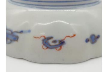 明治期　伊万里焼　錦手　金襴手　染錦　二重角富　金彩　色絵　桃図　5.8寸皿　約17.5cm　煌びやかで豪華な絵付けの深皿3枚セット(五寸八分、和皿、中皿、和食器)(R-061879)