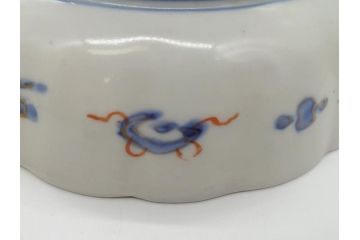 明治期　伊万里焼　錦手　金襴手　染錦　二重角富　金彩　色絵　桃図　5.8寸皿　約17.5cm　煌びやかで豪華な絵付けの深皿3枚セット(五寸八分、和皿、中皿、和食器)(R-061880)
