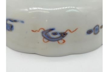 明治期　伊万里焼　錦手　金襴手　染錦　二重角富　金彩　色絵　桃図　5.8寸皿　約17.5cm　煌びやかで豪華な絵付けの深皿3枚セット(五寸八分、和皿、中皿、和食器)(R-061881)