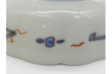 明治期　伊万里焼　錦手　金襴手　染錦　二重角富　金彩　色絵　桃図　5.8寸皿　約17.5cm　煌びやかで豪華な絵付けの深皿3枚セット(五寸八分、和皿、中皿、和食器)(R-061881)