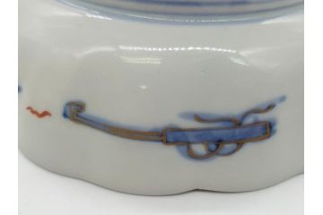 明治期　伊万里焼　錦手　金襴手　染錦　二重角富　金彩　色絵　桃図　5.8寸皿　約17.5cm　煌びやかで豪華な絵付けの深皿3枚セット(五寸八分、和皿、中皿、和食器)(R-061881)