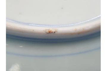 江戸期　太明成化年製　古伊万里　色絵　染付　竹林賢人図　7寸皿　約21　鮮やかな色彩が目を惹く皿3枚セット(七寸、葵口、輪花型、稜花型、唐子図、和食器、和皿)(R-061884)