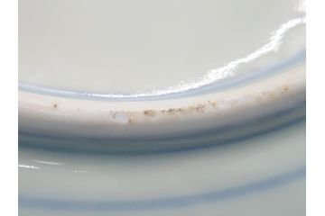 江戸期　太明成化年製　古伊万里　色絵　染付　竹林賢人図　7寸皿　約21　鮮やかな色彩が目を惹く皿2枚セット(七寸、葵口、輪花型、稜花型、唐子図、和食器、和皿)(R-061885)
