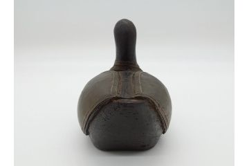 李朝?　木彫り　経年により質感に深みを増した愛らしい鴨のデコイ(置き物、置物、模型、ディスプレイ、インテリア)(R-061886)