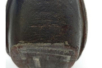 李朝?　木彫り　経年により質感に深みを増した愛らしい鴨のデコイ(置き物、置物、模型、ディスプレイ、インテリア)(R-061886)