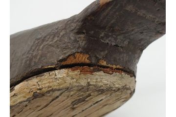 つぶらな瞳が可愛らしい木製デコイ2羽セット(鴨、つがい、置物、置き物、模型、ディスプレイ、インテリア)(R-061888)