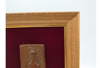 彫刻家　木内克　エーゲ海に捧ぐ　気品あふれる造形美のブロンズ・レリーフ(タトウ箱付き、裸婦像)(R-061890)