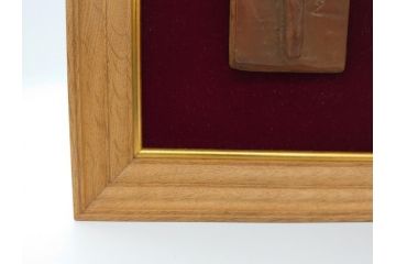 彫刻家　木内克　エーゲ海に捧ぐ　気品あふれる造形美のブロンズ・レリーフ(タトウ箱付き、裸婦像)(R-061890)